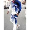 Completo da uomo a maniche lunghe per la primavera-autunno con stampe alla moda, adatto all'uso quotidiano