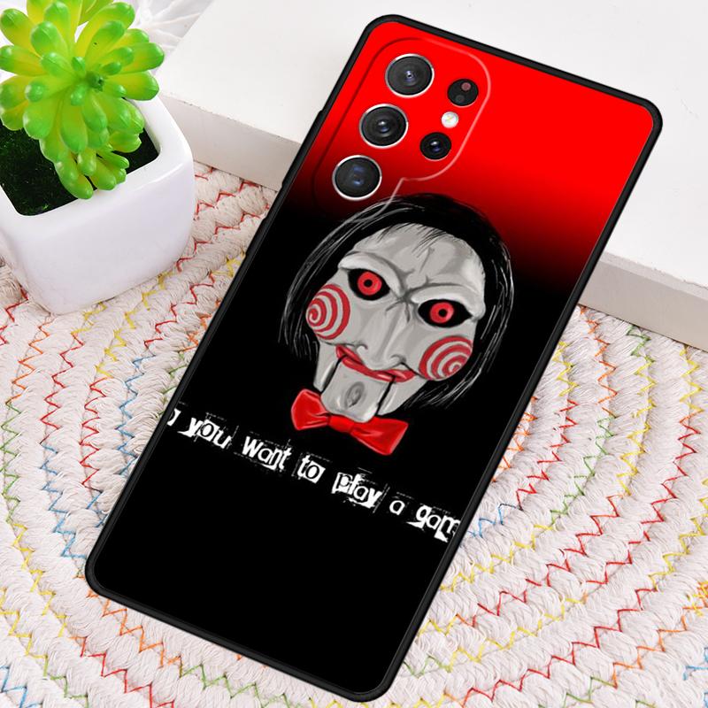 Saw Jigsaw Puppet TPU Phone Case For Samsung Galaxy note 10 pro S26 S25 S24 S23 S22 Ultra Plus S21 FE S20 Shockproof Cover