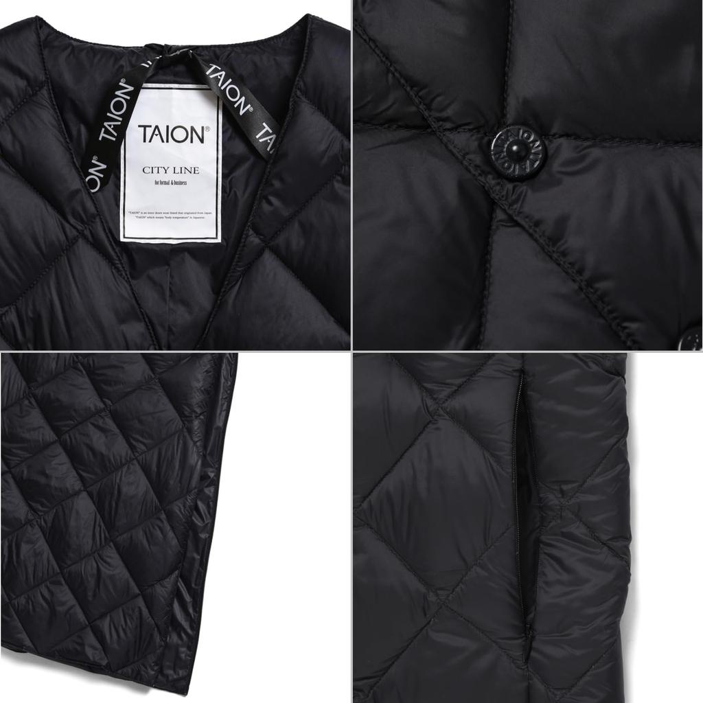 Taion Down Gilet Brick Brown Women's W003CI-LONG,