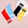 Children'S Stockings Girls' Summer Thin Boys' Football Socks Solid Color Cotton Socks High Tube White Socks Student Long Socks Tide