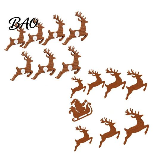 Festive LED Wall Glow Reindeer Decoration, 3D Light-Up Wooden Christmas Silhouette Lights, Warm Backlit Seasonal Interior Lighting Peel And