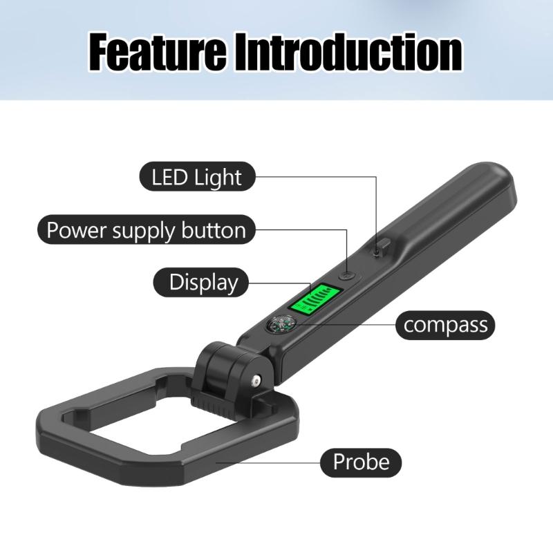 Metal Detector Foldable with LCD Display Sound Vibration Alarm 360 Degree Scanning for Easy Object Finding