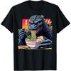 Pertmunsv Funny Kaiju Eating Ramen Japanese Monster Lover Birthday T-Shirt