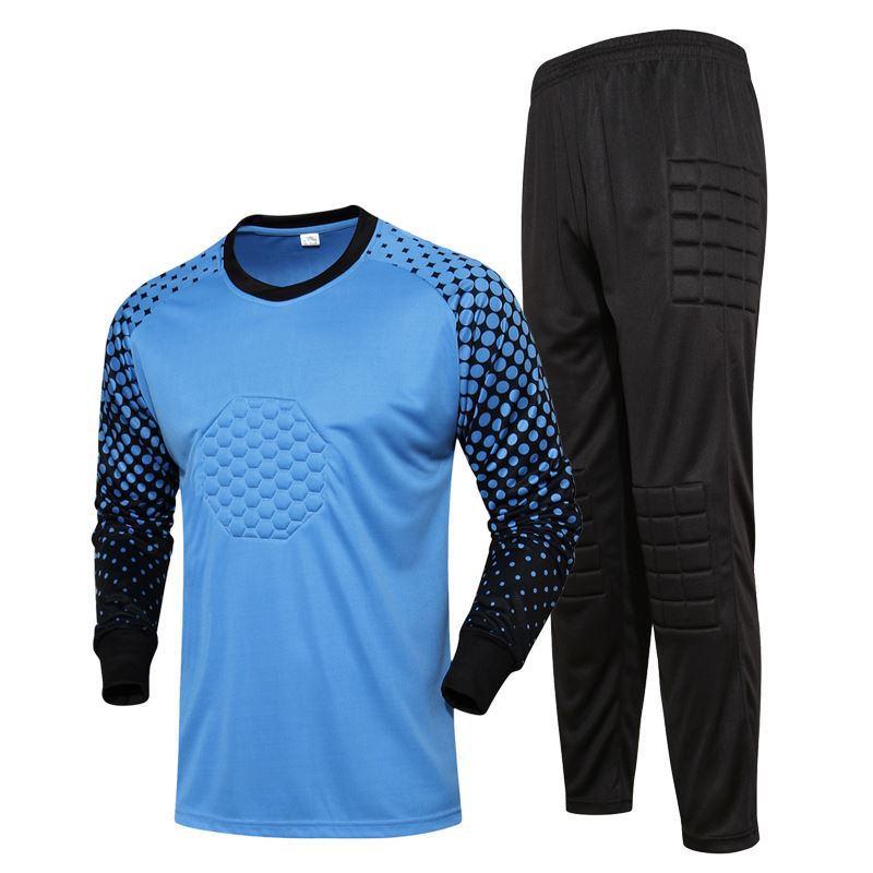 Long Sleeve Padded Goalkeeper Jersey Set for Adults and Kids