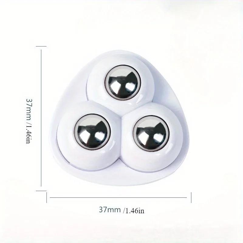 4PCSAdhesive three-bead universal wheel ball-free pulley load-bearing wear-resistant householdhardware universal castors movable