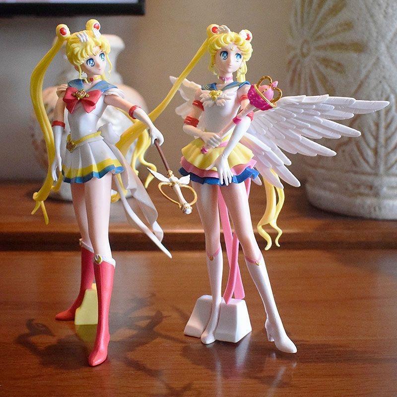 Sailor Moon Character Figurine Set - Anime Collectible for Desk & PC Case Decoration
