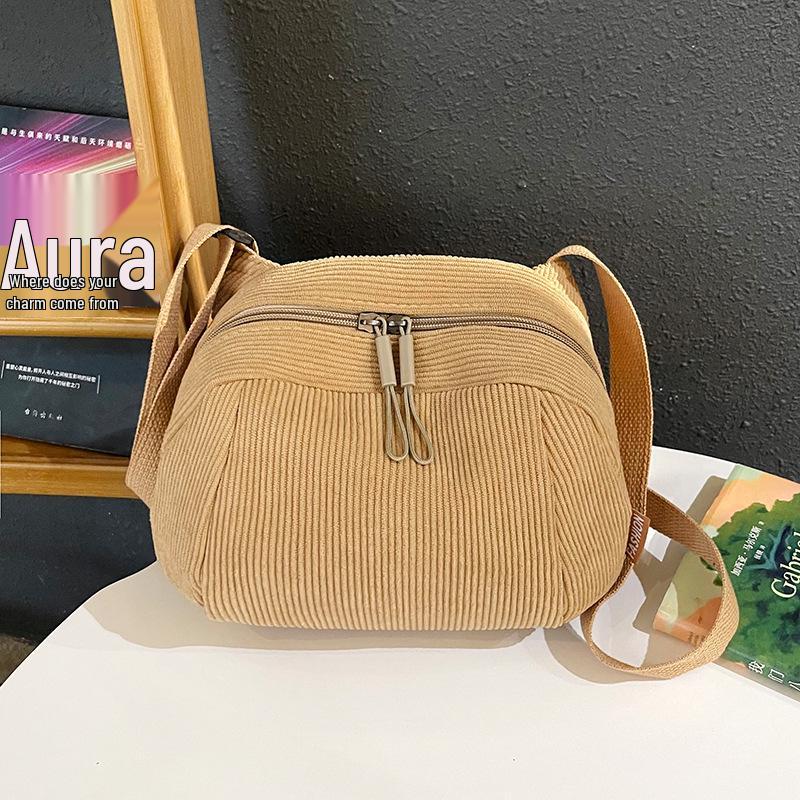 2025 Summer Korean Corduroy Crossbody Backpack: Stylish, Textured, Casual Shoulder Bag