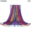 Colorful Flowers Jacquard Winter Cotton Scarf Lady Design Warm Wrap Pashmina Scarves Women Shawl Female Bohemia Foulard Hijab