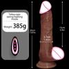Automatické teleskopické dildo s přísavkou Wireless Remote G Spot Vibrator Bezdrátové dálkové vyhřívání Penis Sex Toy Big Dildo