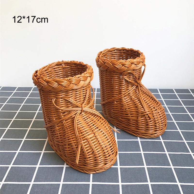 Handwoven Storage Basket Rattan Storage Tray Cute Wicker Basket Bread Fruit Breakfast Tea Picnic Basket Kitchen Storage Basket