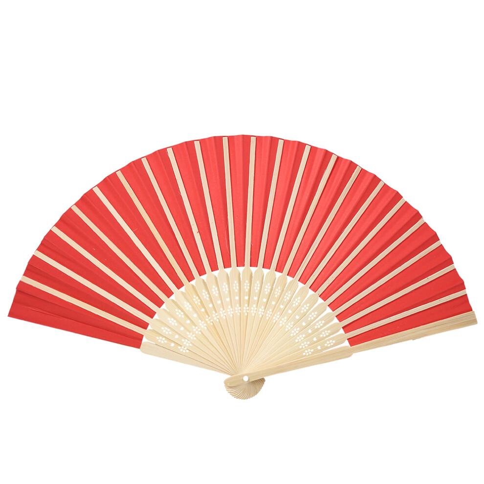 Handheld Folded Craft Fans with Traditional Craftsmanship, Japanese Chinese Fans Blending Bamboo and Paper for Use as Wedding Party Favors and Home