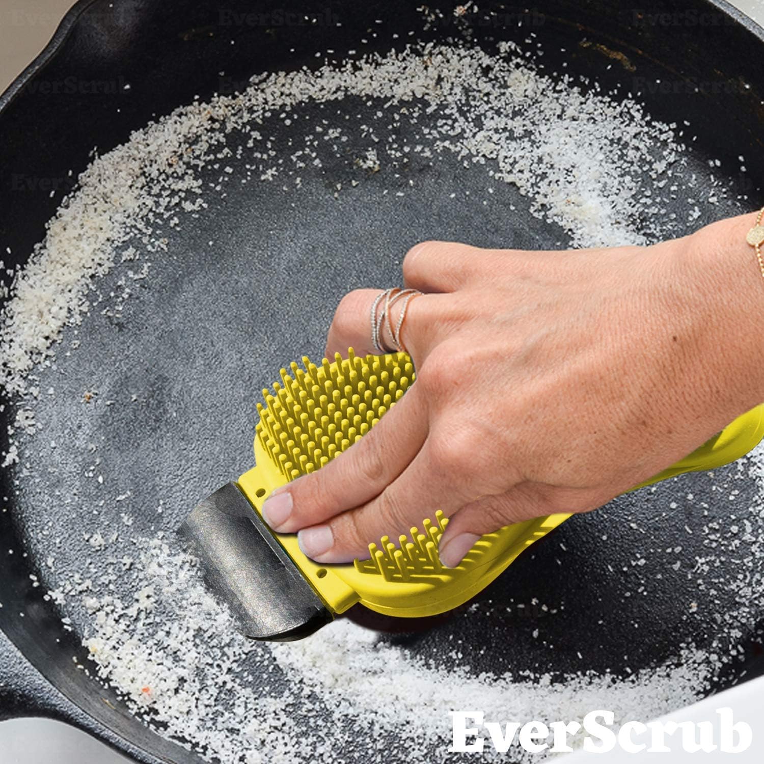Silicone Sponge (2 Pack) Multi-Purpose Kitchen Sponge with Scrubber, Scrapper & Squeegee Functions for Easy & Scratch-Free Cleaning & Dishwashing