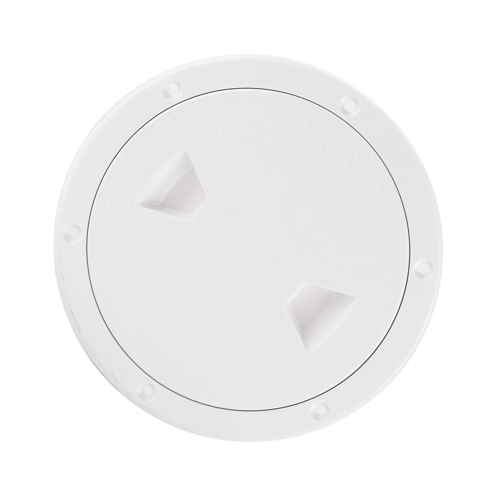 

6-дюймовая крышка люка палубной плиты, круглая, белая, нескользящая поверхность, раздельная конструкция, предварительно просверленные отверстия