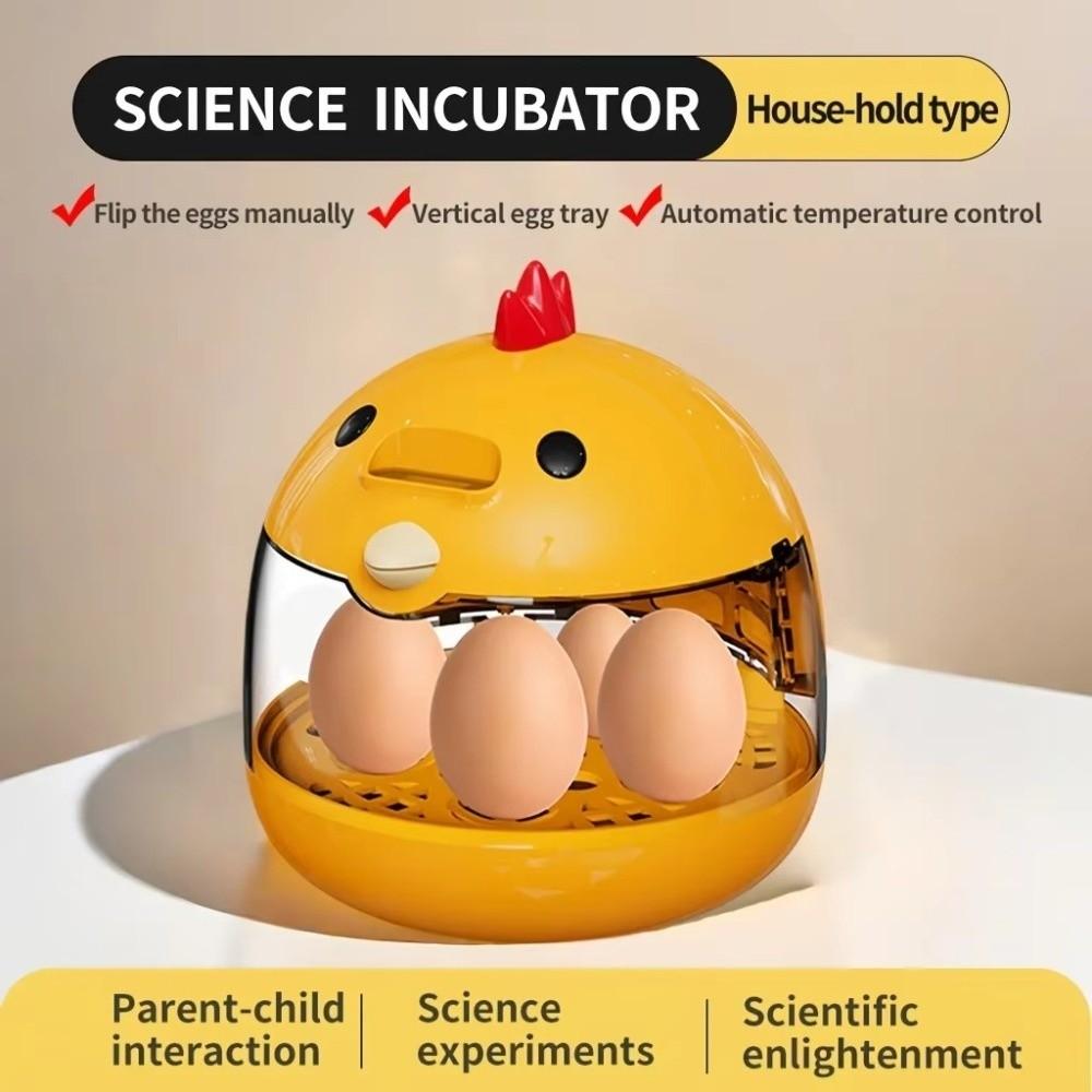 Transparent Window Eggs Incubator Automatic Temperature Control Humidity Control Eggs Hatcher Machine Sturdy Low Noise giallo