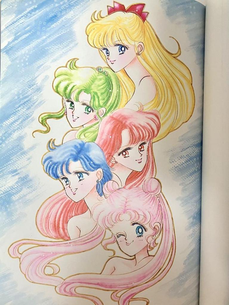 [USED] First edition special price Pretty Guardian Sailor Moon original art collection vol.1 by Naoko Takeuchi with poster