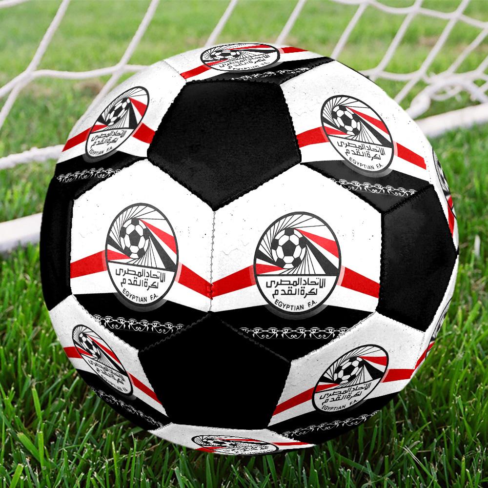 Egyptian FA Soccer Ball Colorful All Ages Machine Stitched PVC Competition Ready Durable High-Bounce.SIZE5