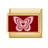Romantic Red Strawberry Tai Chi Eyes Cat Star Golden Charm Links 9mm Bracelets Bangle Stainless Steel Girls' DIY Making Gifts