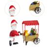 Desktop Ornament Xmas Character Pushing The Cart Figurine for New Year Decor