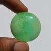 Natural Chrysoprase Gemstone Cabochon - Loose Semi Precious Stone 63 Carats Round Shape 31x31 Mm, Jewelry Craft Supply
