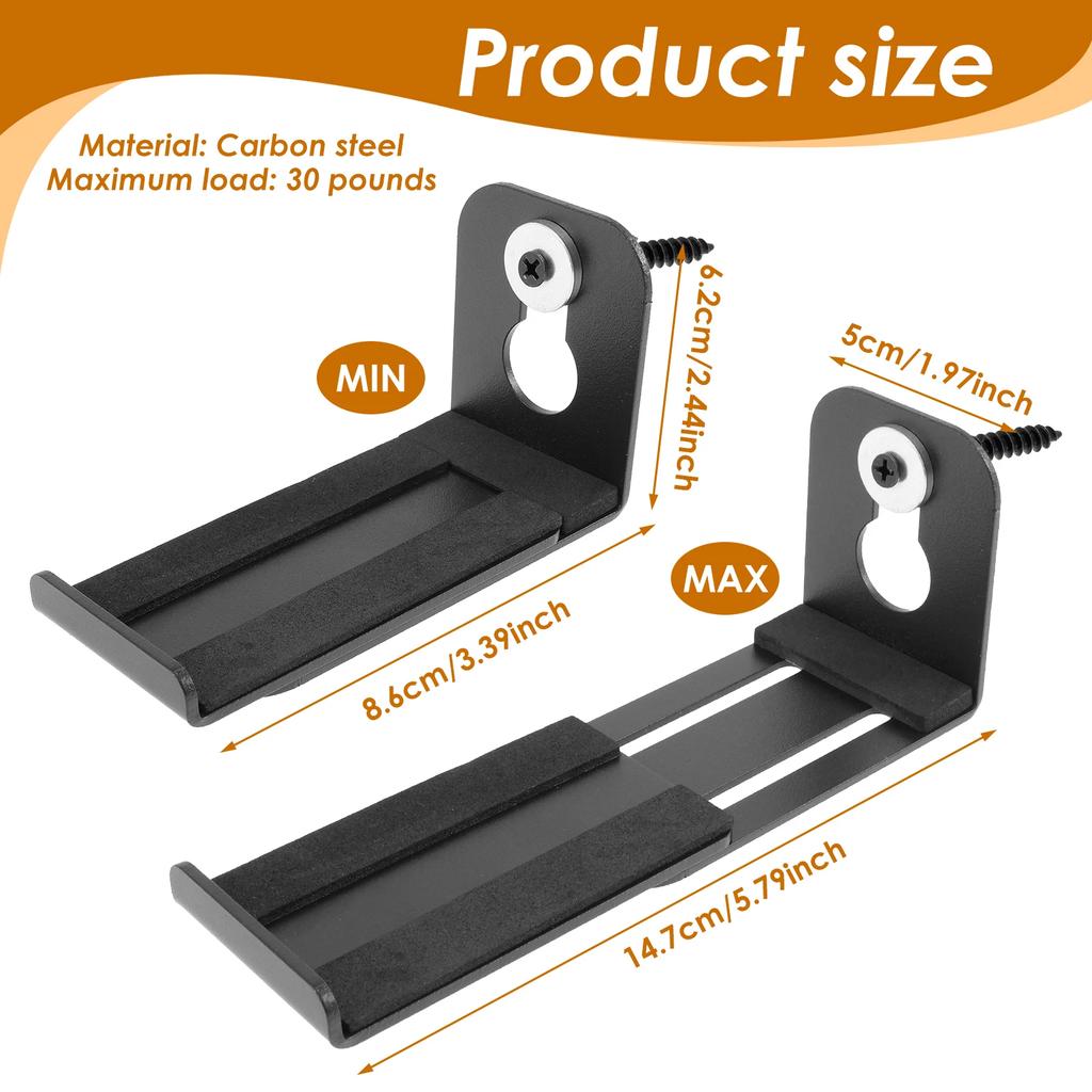 Sound Bar Mount Wall Bracket Easy Installation Wall Display Shelf Holder Stand Universal Soundbar System Mounting Rack Under TV