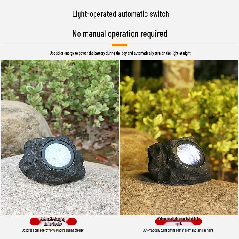 Waterproof Solar Stone Garden Spotlights for Outdoor Lawn Decoration