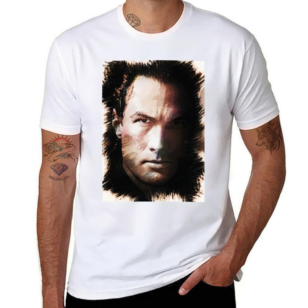 Steven Seagal Custom Digital Artwork TShirt Holiday Casual Short Sleeve Top
