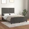 Bed Frame without Mattress Dark Grey 140 x 190 cm Velvet