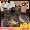 High-value Martin boots women's new autumn super fire versatile retro thin explosion thick-soled British style short boots