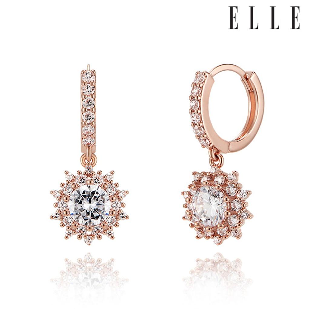 14K Lori Cubic One-Touch Earrings (Gold Pin) ELGPEE446