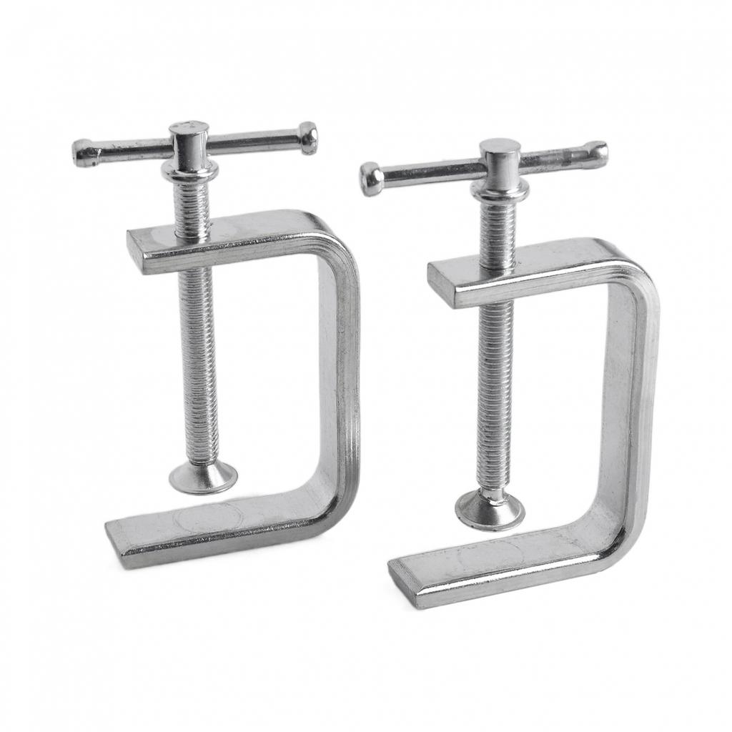 2pcs Clamps Alloy Steel Woodworking Attachments C-Clamp