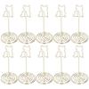 10Pcs Gold Cat Photo Table Clip Electroplating Metal Metal Message Clip with Stand  Office Supplies