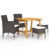 Day and Night - Day and Night Brown 5-Piece Garden Dining Set