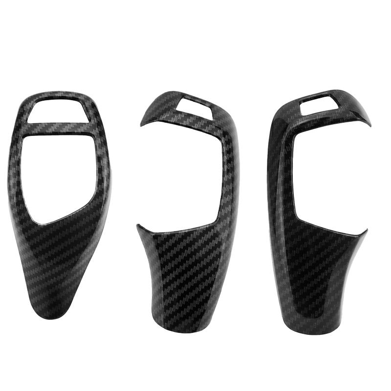 Pokrywa gałki zmiany biegów do samochodu tapicerka styl z włókna węglowego naklejka na BMW F20 F30 F31 F34 X5 F15 X6 F16 X3 F25 X4