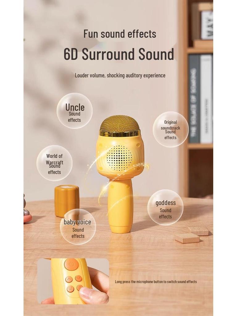 Kabelloses KTV-Mikrofon und Lautsprecher für Kinder - Singspielzeug für Familienspaß