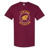 Central Michigan University Chippewas Distressed Kreis Logo Unisex T-Shirt - Weinrot