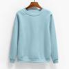 Women's Fashion Casual Round Neck Long Sleeve Fleece-Lined Solid Color Sweatshirt