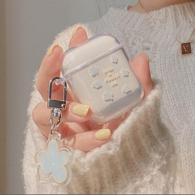 Fresh flower is suitable for AirPods 1 generation earphone protective case Apple's new third generation Pro1 generation i11 soft case
