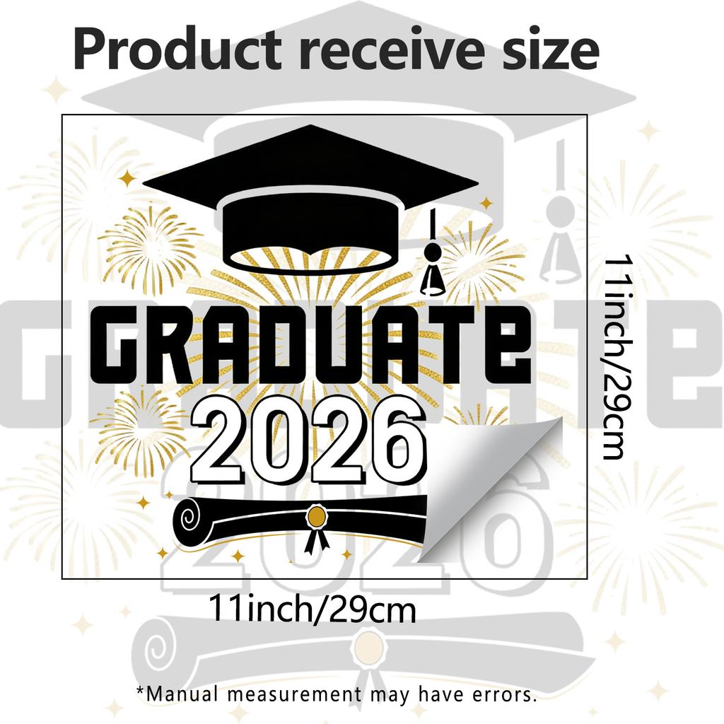 Graduation Season Glass Sticker Films for Living Room, Bedroom, Windows, Classroom and Display Windows Decoration