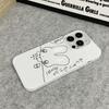 Cartoon Rabbit Pattern Protective Phone Case For iPhone 16 Pro Max 15 14 13 12 11 Pro Plus 16E Lovely Animals Shockproof Cover