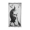 Halloween Türvorhang, Spitze Spinnennetz Kaminabdeckung, Gruseliges Skelett Hexe Fledermaus Druck Fenster Tür Vorhänge für Haus Innen Party Dekoration