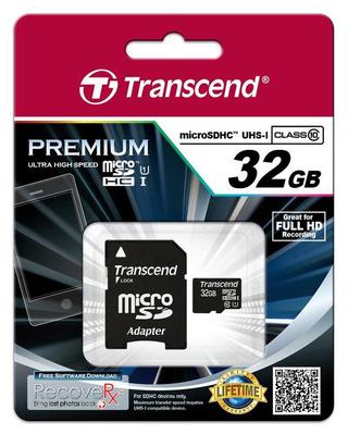Transcend Sdhc Micro Uhs-1 32Gb Class 10, Ts32Gusdu1
