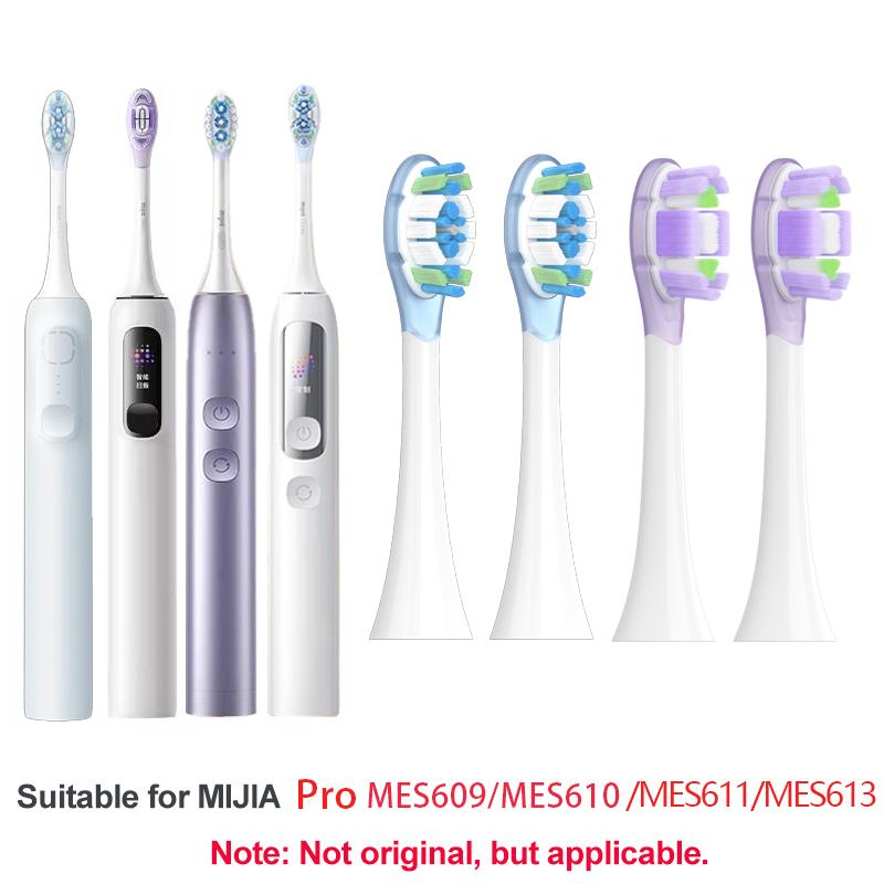 4/8 Pièces Têtes de Brosse de Rechange pour Brosse à Dents Électrique Sonique XIAOMI MIJIA MES609/610 Pro Emballage Scellé