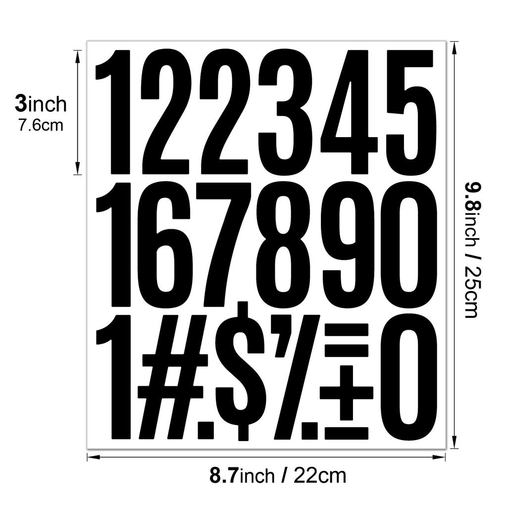 3-inch Letter Sticker DIY English Decorative Mailbox Car Pull Flag Waterproof Creative Digital Letter Sticker