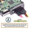 SF-090-SATA SFF-8482 SAS 29Pin para 7+15 22Pin SATA Adaptador RAID para Unidade de Disco Rígido com Chipset