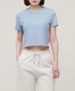 MUSINSA STANDARD WOMAN [Cooltandard] Women'S Crew Neck Crop T-Shirt [Sky Blue]