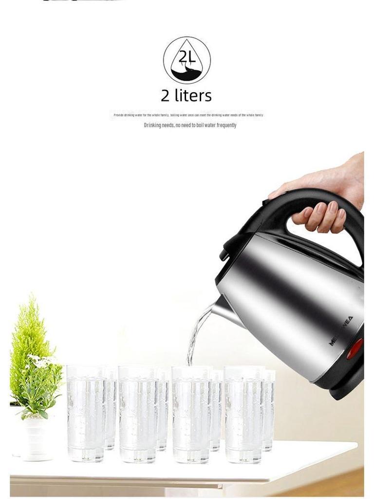 304 Stainless Steel Electric Kettle with Auto Shut-Off, British and European Standard