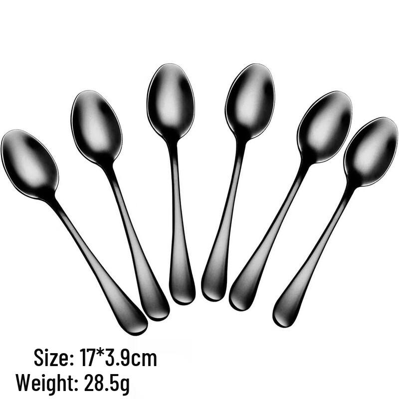 ZISIZ 17cm Stainless Steel Dessert & Stirring Spoons