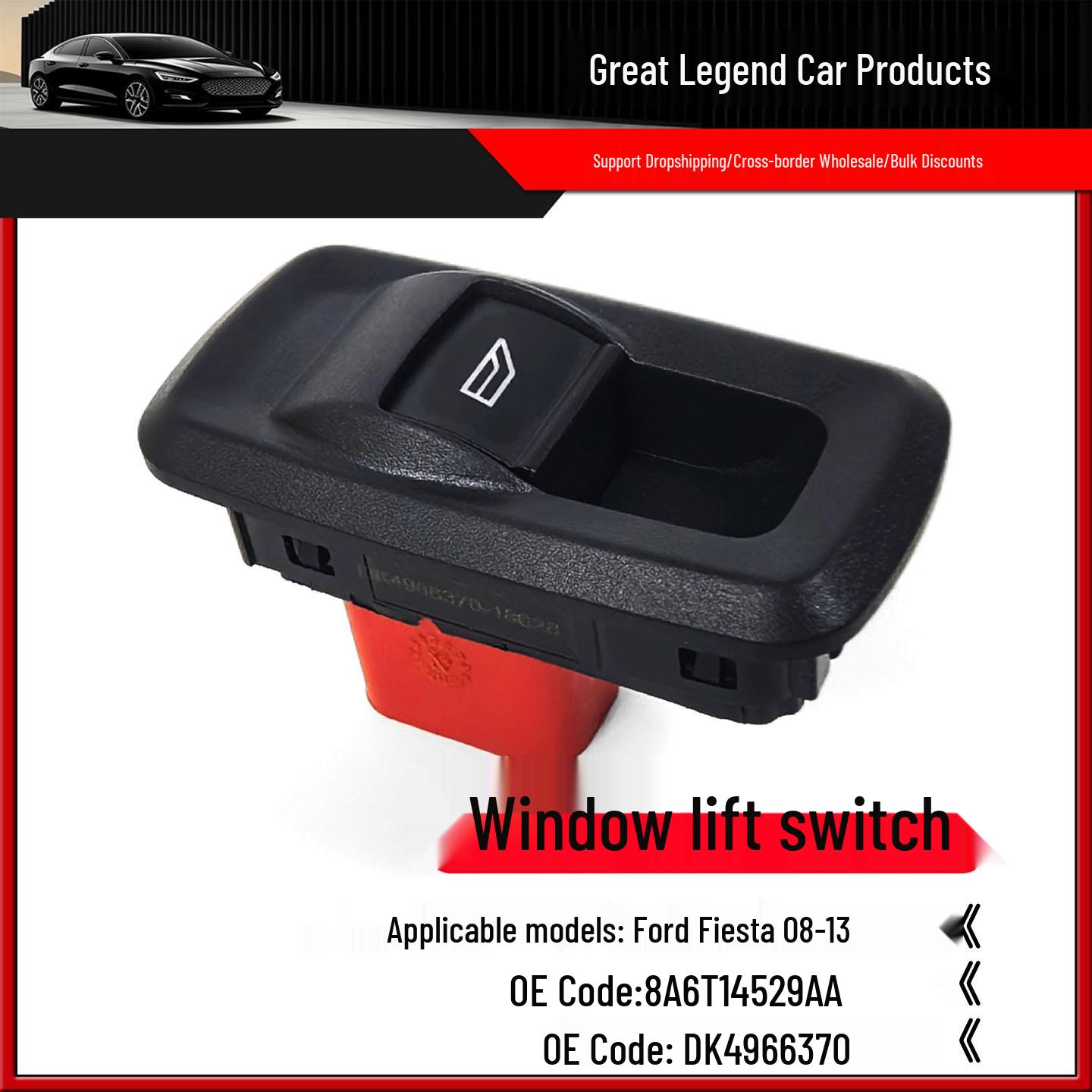 

Right Side Window Lifter Switch Button for Carnival EcoSport 8A6T14529AA DK4966370 Neutral