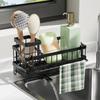 Kitchen Multifunctional Storage Rack Sink Sponge Drain Rack Rag Basket Countertop Faucet Brush Storage Rack