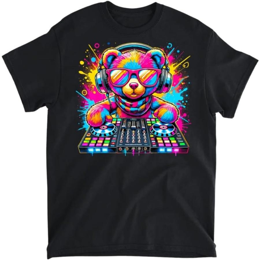 

DJ Teddy Bear Disco Hip Hop T-Shirt, Tank Top, Long Sleeve, Sweatshirt, Hoodie Men Women Kids Made in Canada Black XXXXXL різнокольоровий